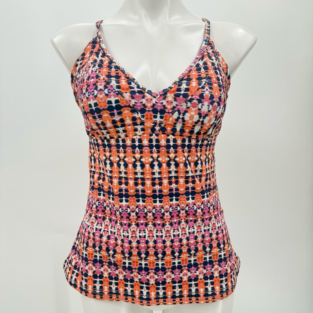 Jessica Simpson Multicolor Tankini Top